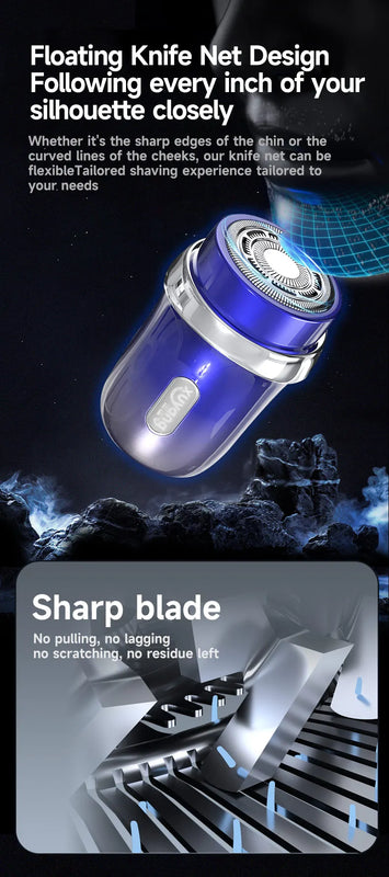Mini Electric Sensor Shaver Portable Powerful Storm Razor For Unisex, Portable, IPX7 Washable, Electric Razor For Vehicle/Travel