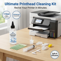 110ml Printhead Cleaning Kit SIKEZHAN Liquid Cleaner Solution Set for All Inkjet Printers Unclog Clogged Nozzle Tools