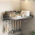 Wall Mounted Kitchen Utensils Organizer Home Spice Rack Box Jar Dish Drying Shelves Storage Supplies - View 12 | SAMAG