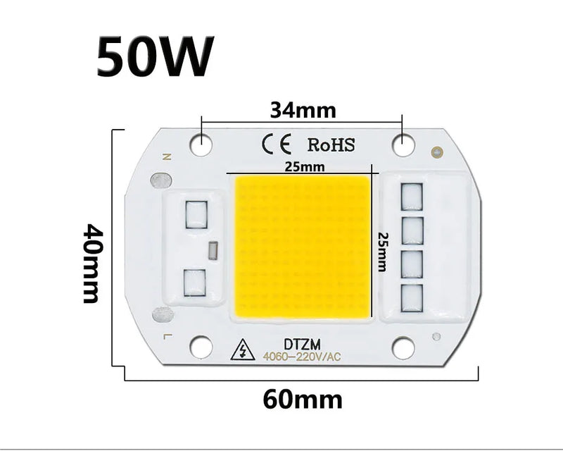 10W 20W 30W 50W AC220V  LED COB chip Engine Smart IC Chips For DIY LED Floodlight Spotlight Lamp
