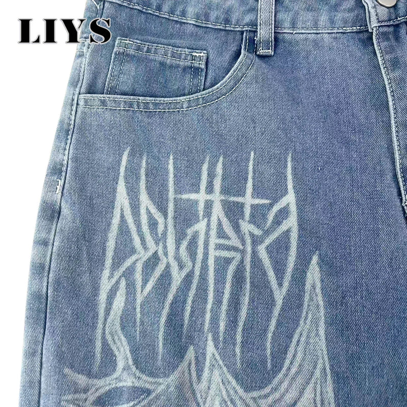 LIYS Men's Casual Spiral Graffiti Print Hip Hop Oversized | SAMAG