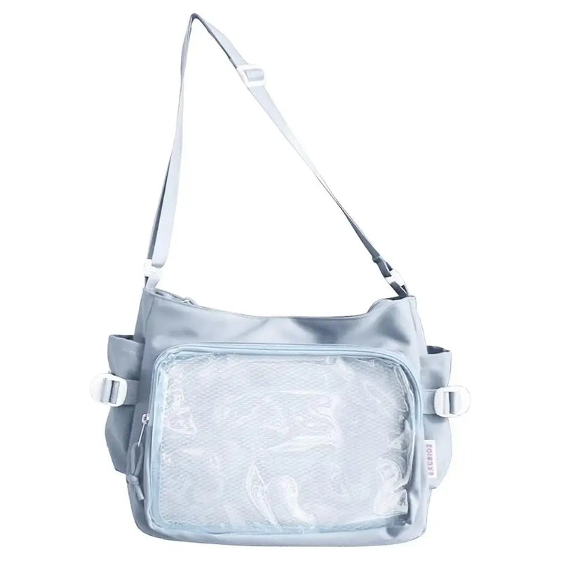 HOT Y2k Harajuku Shoulder Bag Women Ita Bag Japanese Shoulder Purse with Clear Window College Crossbody Bag Tote Shoulder Bags