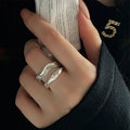 VENTFILLE 925 Sterling Silver Geometric Multilayer Round | SAMAG