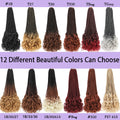 14 18 24 Inch French Curl Crochet Braids 1B 30 27 33 350 613 Bug 12 Colors Ombre Pre Braided Box Braids Crochet French Curl Hair
