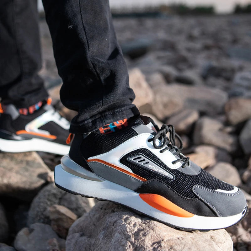 Anti-smash Anti Puncture Functional Shoes Men Safety Shoes Steel Toe Shoes Male Indestructible Mining boots Work Shoes Sneakers