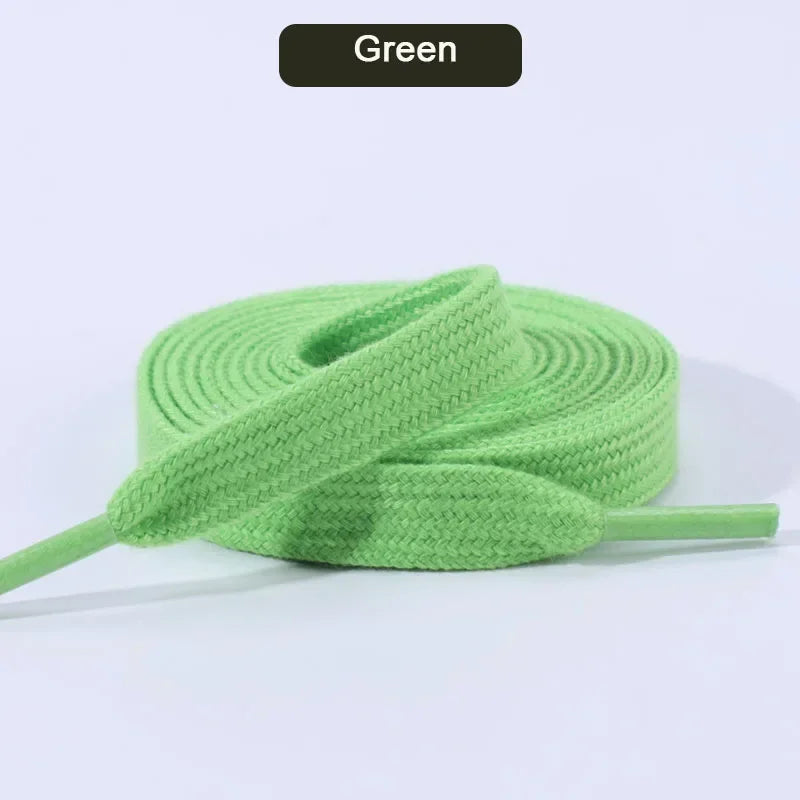 Cotton Shoelaces 1CM Width Flat Shoe laces Tennis Sneakers Shoelace 80/100/120/140/160CM Laces for Shoes Accesories 1Pair