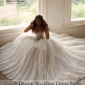 Customized Luxury Off Shoulder Sleeves Wedding Dresses 3D - View 3 | SAMAG