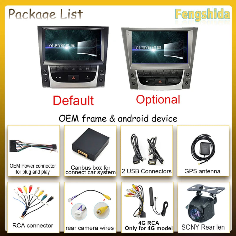For Lexus GS300 S190 GS350 GS400 GS430 GS450h GS460 GS 300 III 3 350 Car Radio Auto Android Multimedia Carplay 2din Navigation