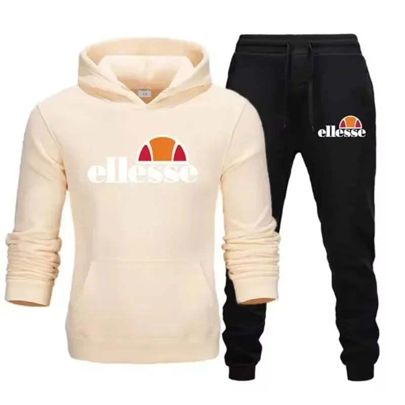 Trendy Hoodie Set Autumn Campus New Stripe Printed Casual Pants, Essential for Men - View 10 | SAMAG