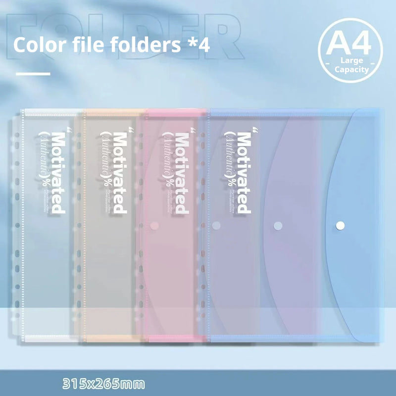 Large Capacity 3-Ring Binder with Pockets for A4 Paper,Holds 220 Sheet Presentation Folder for School Office(12.4x10.43 Inch)