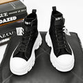 Men's fashionable casual thick-soled casual high-rise shoes Korean and British punk suitable for outdoor four seasons simple and