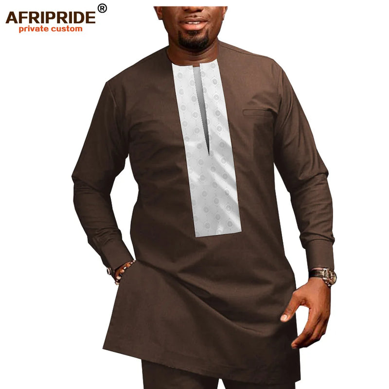 African Men Clothing Casual Tracksuit Dashiki Shirt | SAMAG