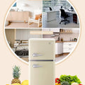 KRIB BLING 3.2 Cu.ft Compact Refrigerator, Mini Fridge with Freezer, Retro Design Small Drink Chiller for Home, Office