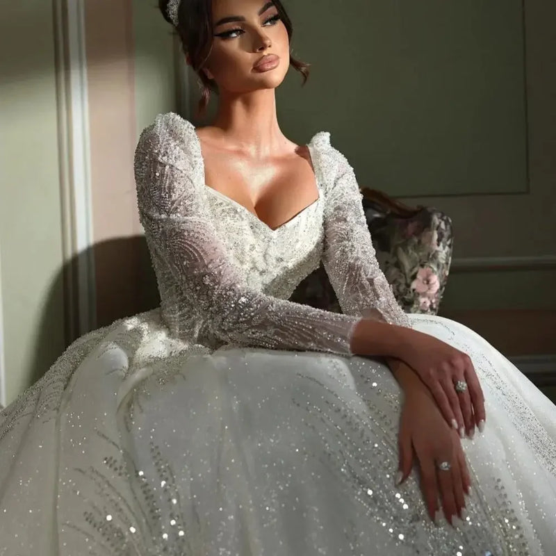 Zf Customized Luxury Beaded Pearl Embroidery Shiny Women - View 2 | SAMAG