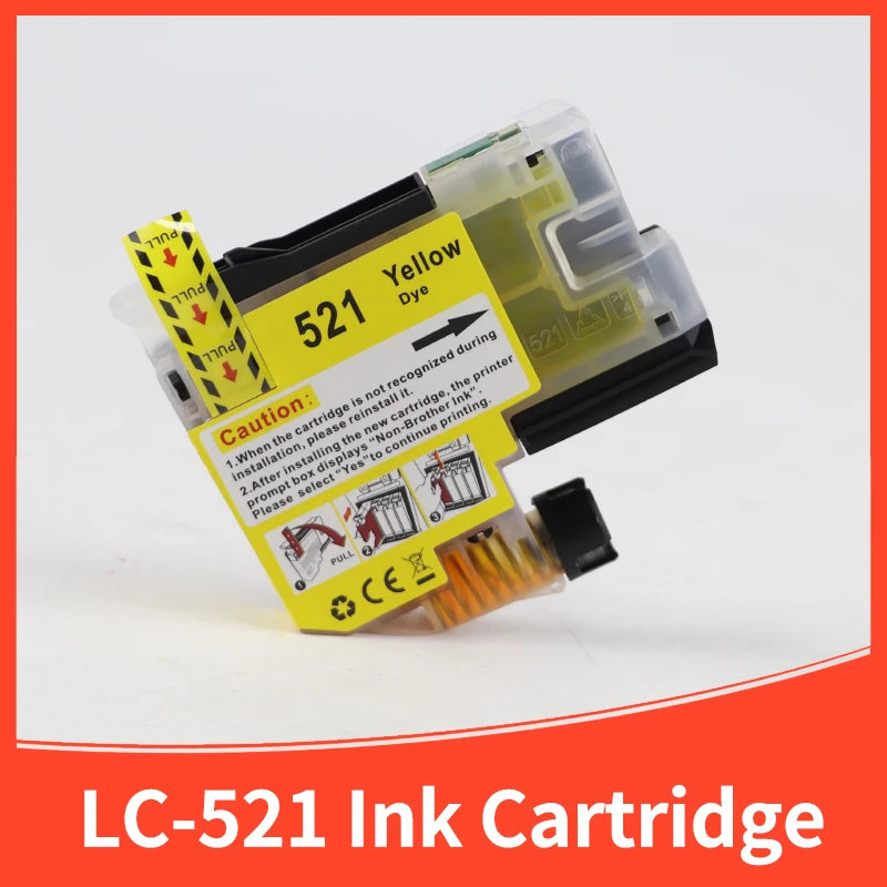 4color LC521 LC-521 LC 521 Ink Cartridge Compatible For Brother DCP J1260W J1310DW J1360DW J1460DW 1260 1310 1360 1460 Printer
