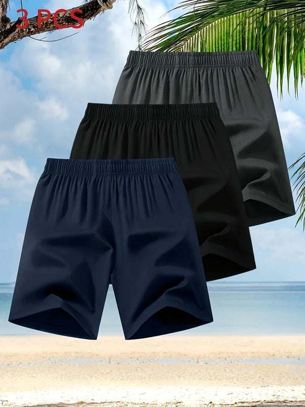Street Shorts Male Pieces Elastic Waistband Men’s Casual | SAMAG