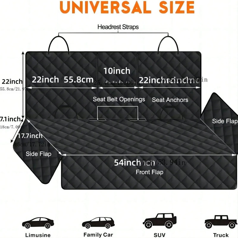 Dog Car Seat Cover Pet Travel Carrier Mattress Waterproof Dog Car Seat Protector With Middle Seat Armrest For Dogs