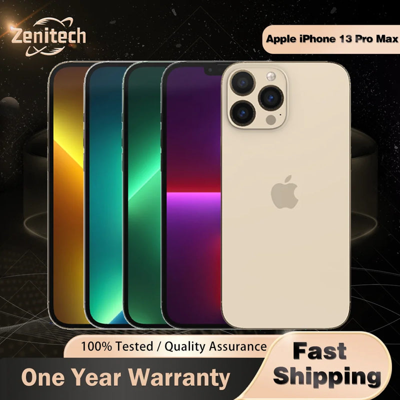iPhone 13 Pro Max 128GB /256GB ROM A15 IOS Face ID NFC Original Unlocked iphone 13 pro max 5G Cell Phone