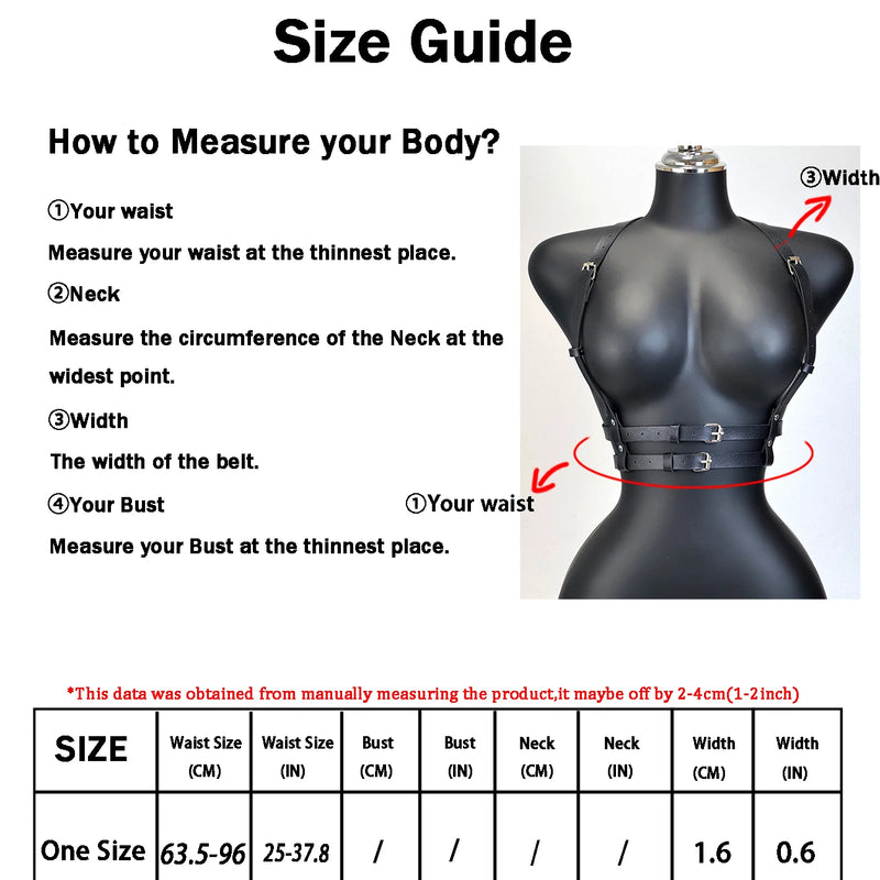 Fashion PU Leather Waist Belt For Women Punk Gothic Chest Harness Harajuku Suspenders Clothing Accessories - Visuel 5 | SAMAG