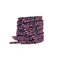 Flat Shoelaces for Shoes Burst Crack Texture Rope Leopard Print Shoelace Cement Flame Pink Printing Shoe Laces for Women Man