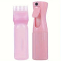 WANMEI 1/2pcs Refillable Continuous Spray Bottles with Root Comb Applicator - Fine Mist Sprayer for Hairstyling Hair Dye Bottle
