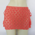 High Quality Bikini Cover Up Mini Skirt Beach Skirt Hollow Out Tassel Bandage Short Beach Skirt Cover-Ups 100% Handmade