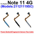 Fingerprint Sensor Flex Cable For Xiaomi Redmi Note 11 11 Pro 11Pro Plus 4G 5G Fingerprint Sensor Power Button Flex Ribbon Parts