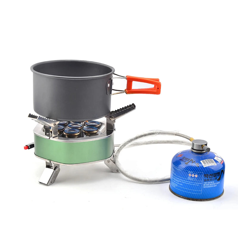 Strong Fire Stove High Firepower Portable Outdoor Stove Camping Gas Stove Folding Head Burner with Storage Bag For Hiking