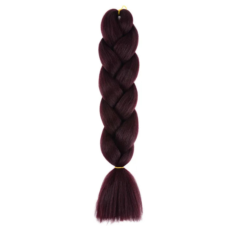 100g 24inch Jumbo Braiding Hair Synthetic Braiding Hair Braid in Hair Extensions Braids Hair for Twist for Daily Cosplay