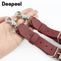 Deepeel 2.5cm Men's Leather Suspenders 2 Clip Hooks Man Elastic Brace Adult Adjust Strap Harness Suspender for Pants Accessories