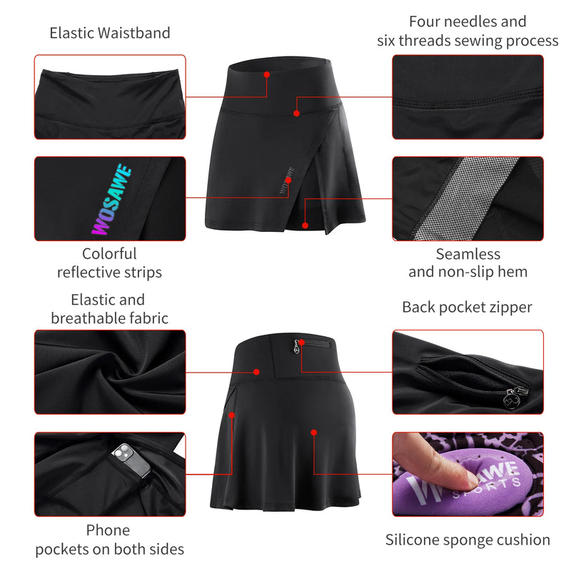 WOSAWE Women's Cycling Shorts and Skirts Quick Dry | SAMAG