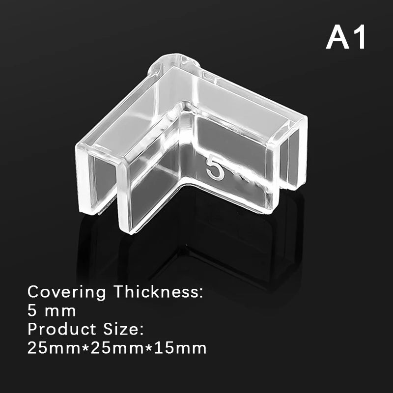 4X Silicone Transparent Anti-collision Fish Tank Corner Protector Adhesive Free Protective Cover Aquarium Accessories