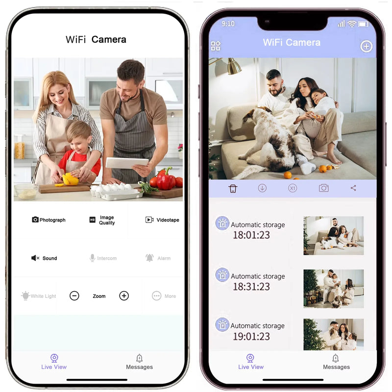 SV06 Only 0.9 inch Camera with Audio/Video Small Cameras for Home Indoor Use Cam Night Vision and Motion Detection