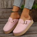 Women Mules Shoes Casual Outdoor Mules Slippers Slip-On Outdoor Beach Flat Shoes Trendy Fashion Cork Sole Sandals Slides Women