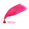 48Pcs Women's Colorful Synthetic Hair Extensions Set 38 Colors Tinsel Wig 26 Colors Feather Extensions Tool Kit for Hairdressing
