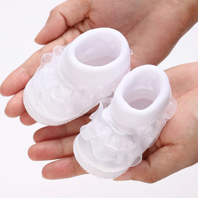 Newborn Baby's First Baptist Shoe: Newborn Boys and Girls' White Baptist Shoes Soft Sole Walking Shoes Multiple Styles-9CM/10CM