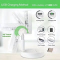 Portable Foldable Desktop Fan USB C Rechargeable 1800mAh Battery 3 Speed Ultra Quiet Fan for Home Office Bedroom Dorm Mini Fan
