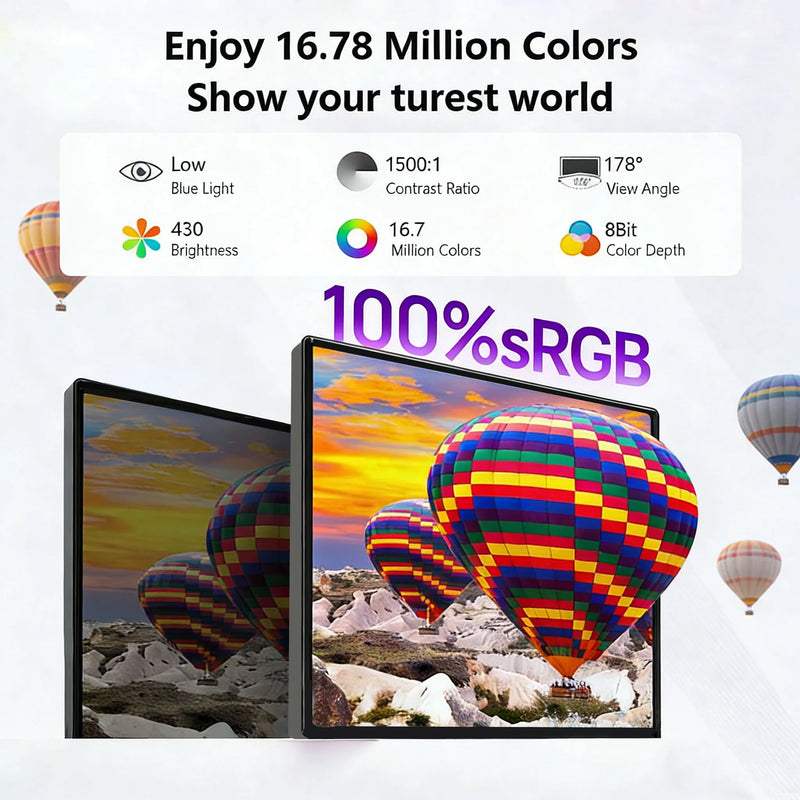 14.2 Inch 2.5K Portable Touch Monitor, 100% SRGB QHD IPS, USB-C Mini HDMI External Second Screen for Laptop PC Switch PS4 PS5