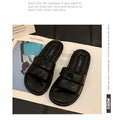 Women's Summer Outdoor Sandals Soft Bottom Flat Slippers Beach Casual Fashion Crystal Pad PVC Material Breathable Slip-On Shoes