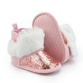 Sequin Newborn Baby Boys Girls Boots Warm Fluffy Soft Anti-slip Toddler First Walkers Multicolor Winter Infant Baby Shoes 0-18M