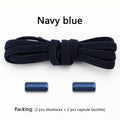 Flat Shoe Laces Without Ties Colored Matte Metal Lock Lazy Shoelaces for Men and Women Casual Shoes Elastic Shoelace 1 Pair