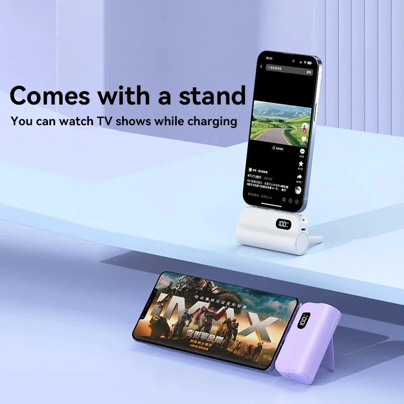 ONEPLUS Mini Power Bank 2-in-1 Large Capacity Fast Digital Display Portable Fast Charging External Battery for Iphone 50000mAh