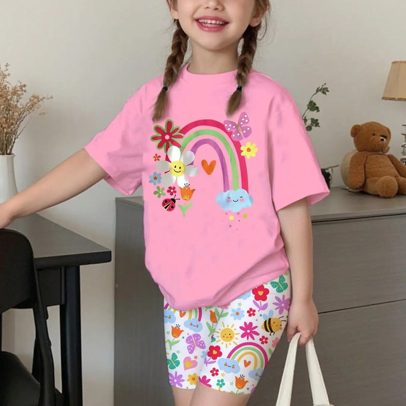Girls' Summer Casual Outfit, Children's Sweet - View 4 | SAMAG