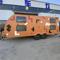 Customized Made in China Towing Caravan Luxury Electric RV Camper Equipped With Induction Cooker and Microwave Oven for Cooking