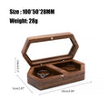 Jewelry Presentation Box Travel for Case Walnut Wood Engagement Ring Box Earring Stud Holder for Ceremony Wedding Propos