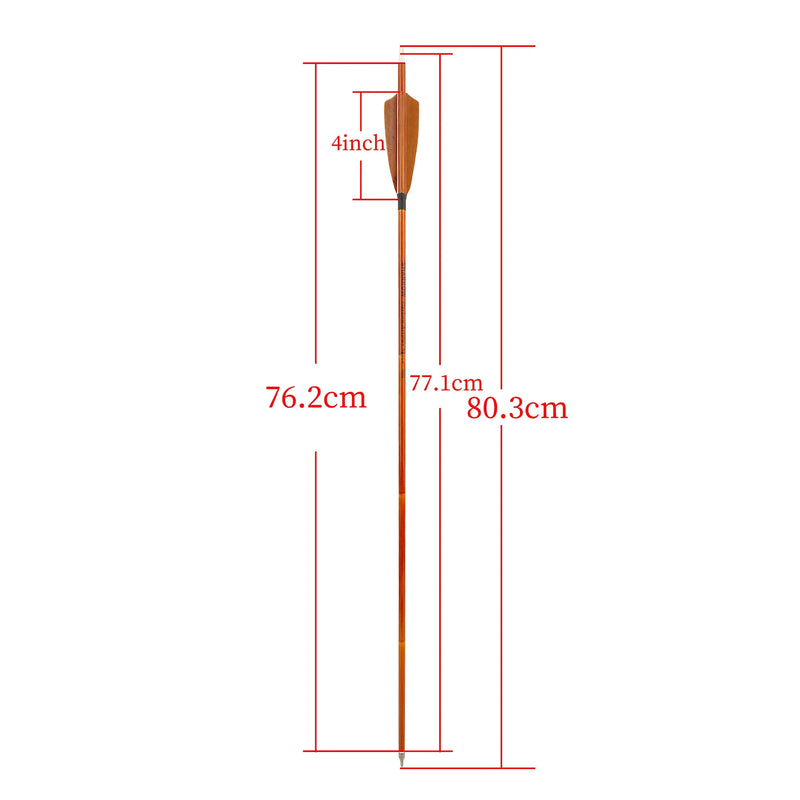 Mixed Carbon Arrows SP500 31.5" Inset Nock 4inch Brown | SAMAG