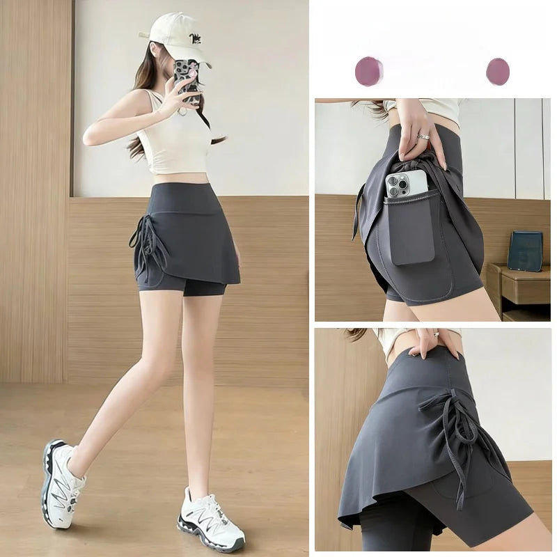 Women Skirted Yoga Leggings Gym Pilates Daily Outdoor - View 12 | SAMAG