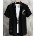Hawaiian Men'S Shirt 3d Flower&Text Printing Beach Party | SAMAG