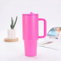 40oz Stainless Steel Thermos Cup with Straw Portable Car Cup Large Capacity Travel Mug Cup Water bottle 1200ml Coffee Mugs
