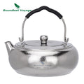 Boundless Voyage Camping Kettle Titanium Tea Pot Water Jug Outdoor Cookware for Backpacking Hiking Ti3105D Crystalline Silver